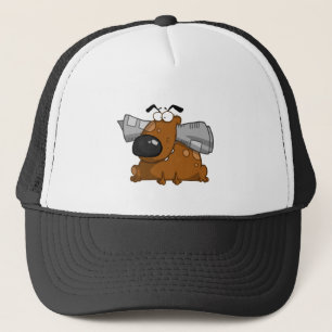 Dog-holds-newspaper-in-mouth Trucker Hat