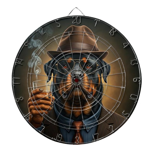 Dog Homie Rottie Dartboard (Front)
