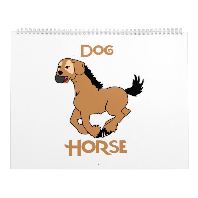 dog horse funny hybrid weird gift idea calendar (Cover)