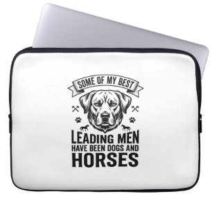 Dog Horse Lover Vintage Leading Men Design_1 Laptop Sleeve