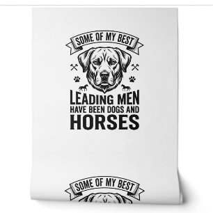 Dog Horse Lover Vintage Leading Men Design_1 Wallpaper