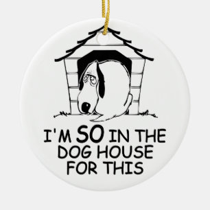 DOG HOUSE custom color  ornament