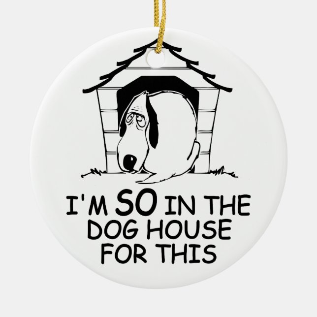 DOG HOUSE custom color  ornament (Front)