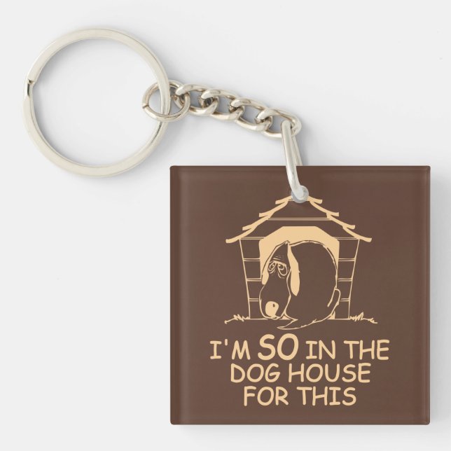 DOG HOUSE custom colour key chain (Front)
