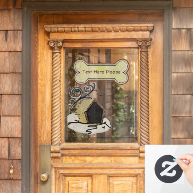 Dog House Window Cling (Home Door)