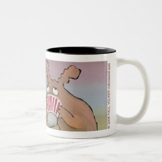 DOG HUFFING $14.95 Two-Tone COFFEE MUG