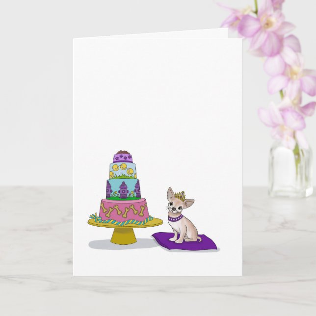 Dog humour birthday card (Orchid)