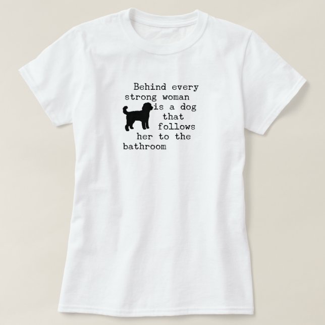 Dog Humour Quote - Labradoodle T-Shirt (Design Front)
