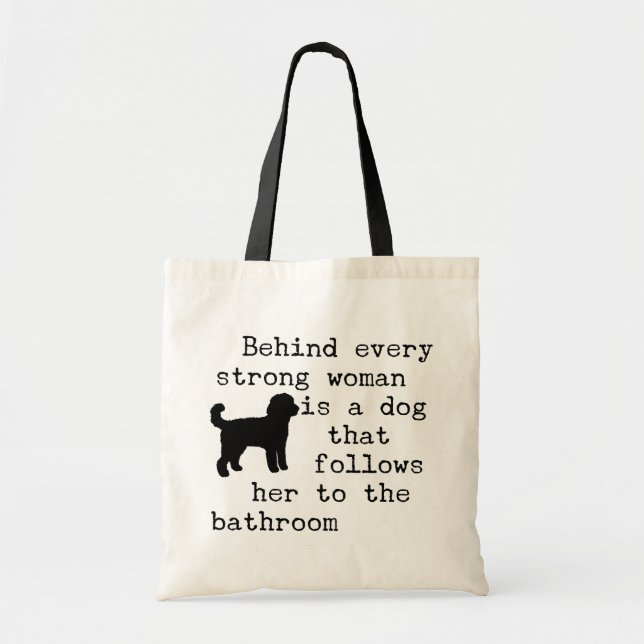 Dog Humour Quote - Labradoodle Tote Bag (Front)