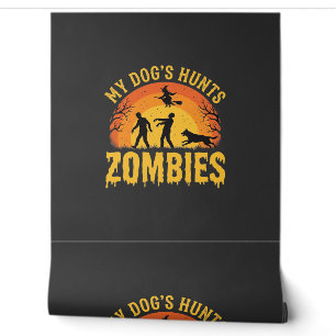 Dog Hunts Zombies Halloween Design Wallpaper