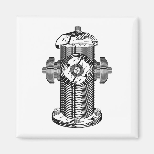 Dog Hydrant Magnet (Front)