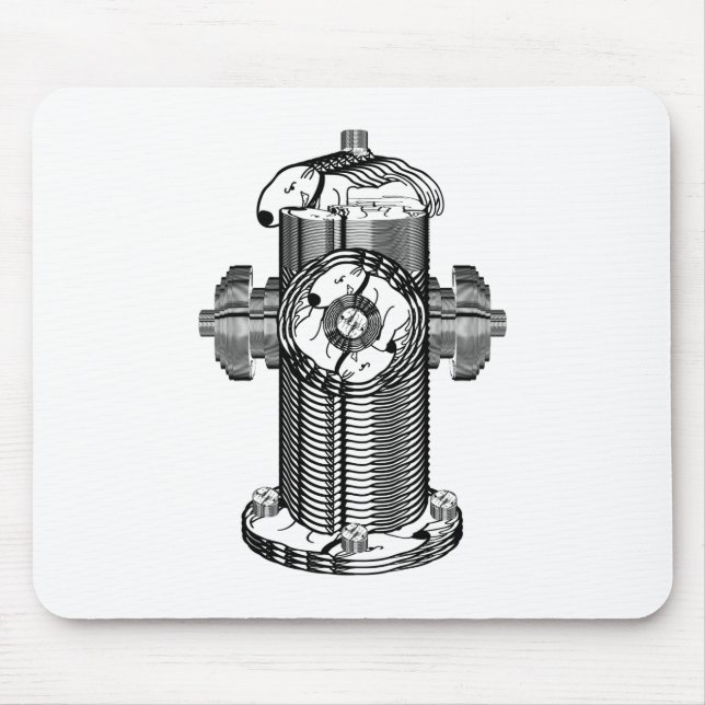 Dog Hydrant Mouse Mat (Front)