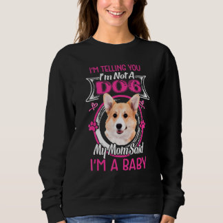 Dog I Am A Baby Pembroke Welsh Corgi Sweatshirt