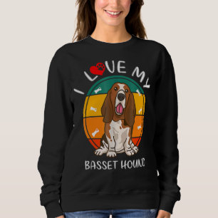 Dog  I Love My Basset Hound Dogs Canine  Apparel 1 Sweatshirt