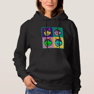 Dog I Pop Art Siberian Husky Hoodie