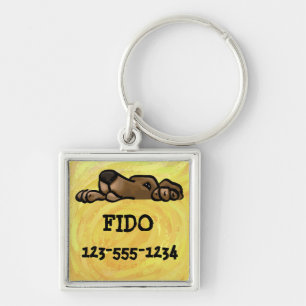 Dog ID Tag Keychain