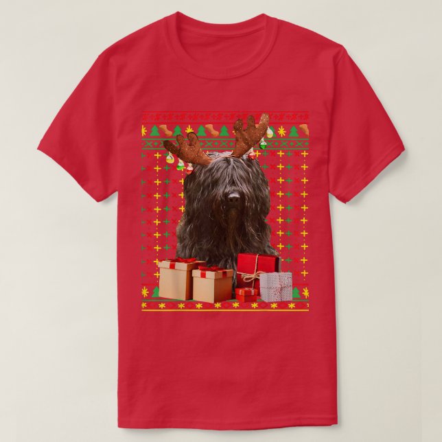 Dog Iggy Merry Ugly Christmas Sweater Antlers Gift (Design Front)
