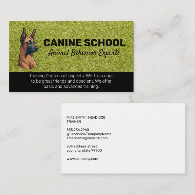 Dog Illustration | Astroturf  Business Card (Front/Back)