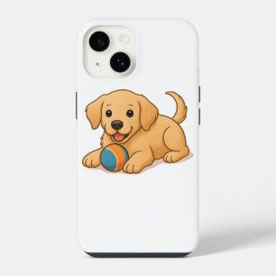 dog illustration realistic dog art kids iPhone 14 case