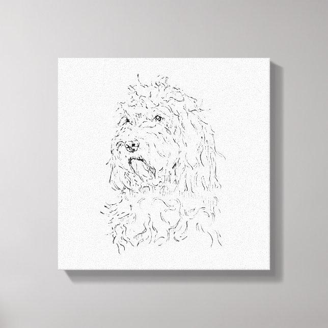 Dog Illustration, Wall Art Cockapoo (Front)