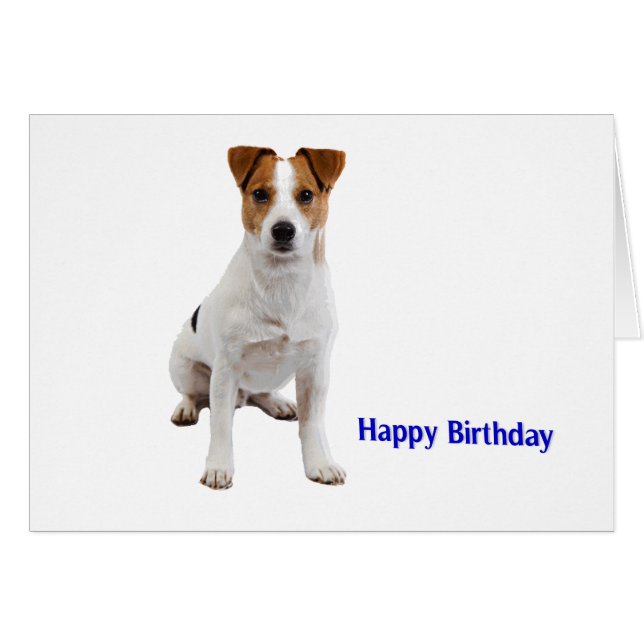 Dog image for Birthday greeting card (Front Horizontal)