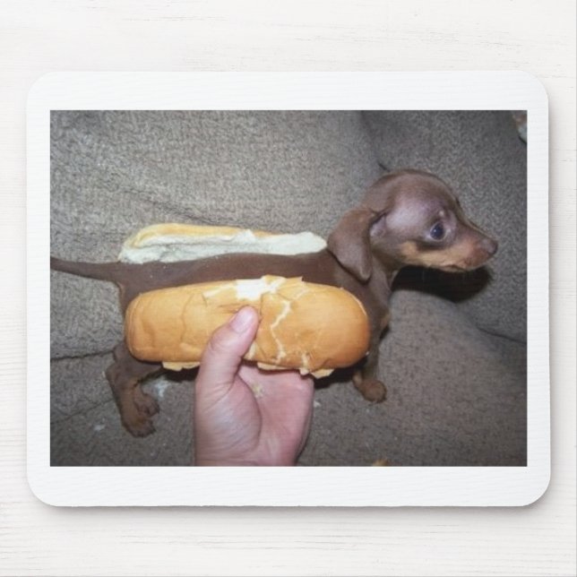 Dog in a Bun Mouse Mat (Front)