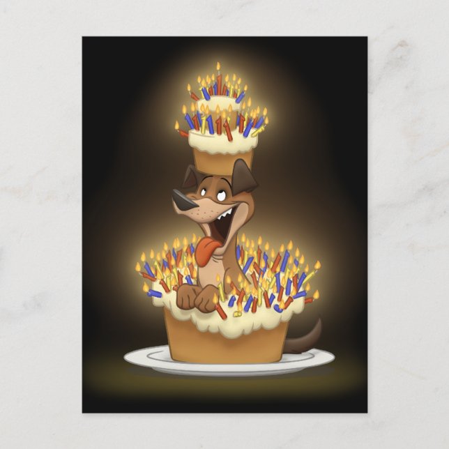 Dog in a Cake Postcard (Front)