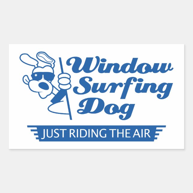 Dog In A Car Rectangular Sticker (Front)