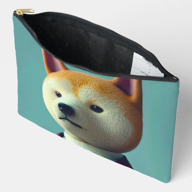 Dog in a suit accessory pouch (Open)