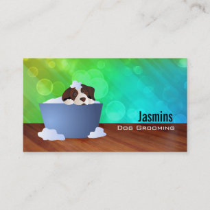 Dog in bath Business Cards
