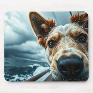Dog in Bed of RV Mouse Mat
