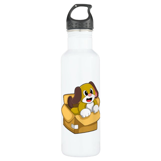 Dog in Box 710 Ml Water Bottle (Front)