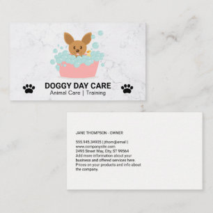Dog in Bubble Bath Animal Care Business Card