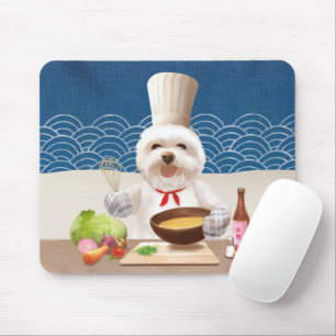 Dog In Chef Hat Cooks Soup Mouse Mat