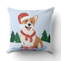 Dog in Christmas Pillow – Cute Festive Holiday Hom