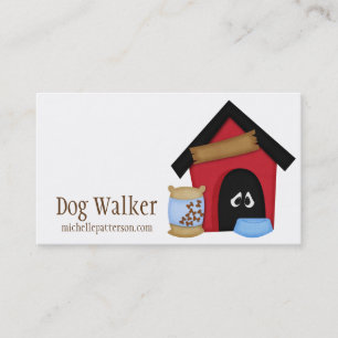 Dog in Dog House Walker Pet Sitter Business Cards