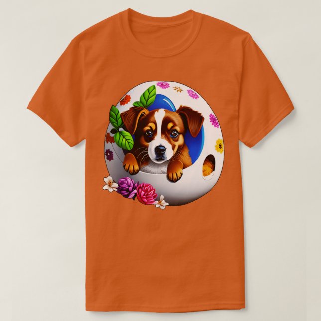 Dog In Egg 8 T-Shirt (Design Front)