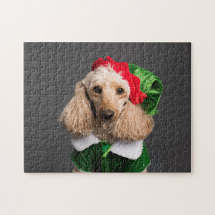 Dog in Elf Costume Jigsaw Puzzle