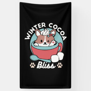 Dog in Festive Mug for Holiday Vibes - Winter Coco Banner