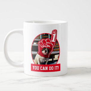 Dog In Foam Hand Large Coffee Mug