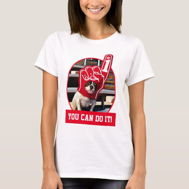 Dog In Foam Hand T-Shirt (Front)
