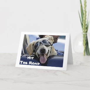 DOG IN GOGGLES SAYS "ENJOY YOUR RETIREMENT" CARD
