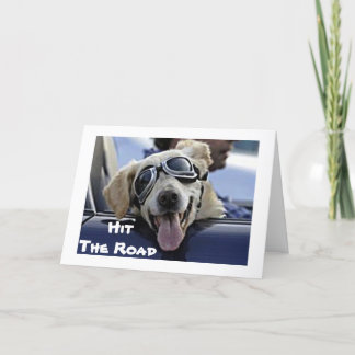 DOG IN GOGGLES SAYS "ENJOY YOUR RETIREMENT" CARD