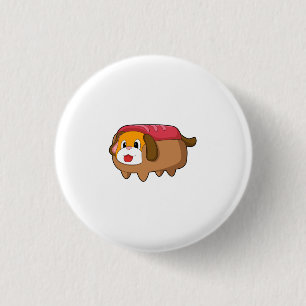 Dog in Hotdog 3 Cm Round Badge