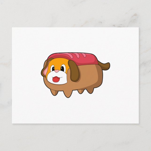 Dog in Hotdog Postcard (Front)