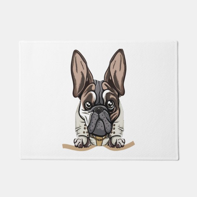 Dog in Pocket Funny Puppy for Dog Lovers Bulldog  Doormat (Front)