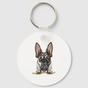 Dog in Pocket Funny Puppy for Dog Lovers Bulldog Key Ring