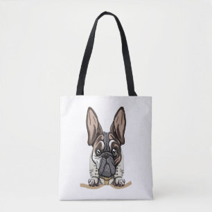 Dog in Pocket Funny Puppy for Dog Lovers Bulldog  Tote Bag