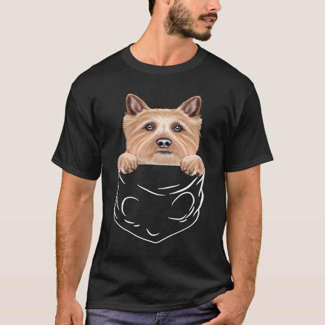 Dog In Pocket Norwich Terrier  Dog T-Shirt (Front)