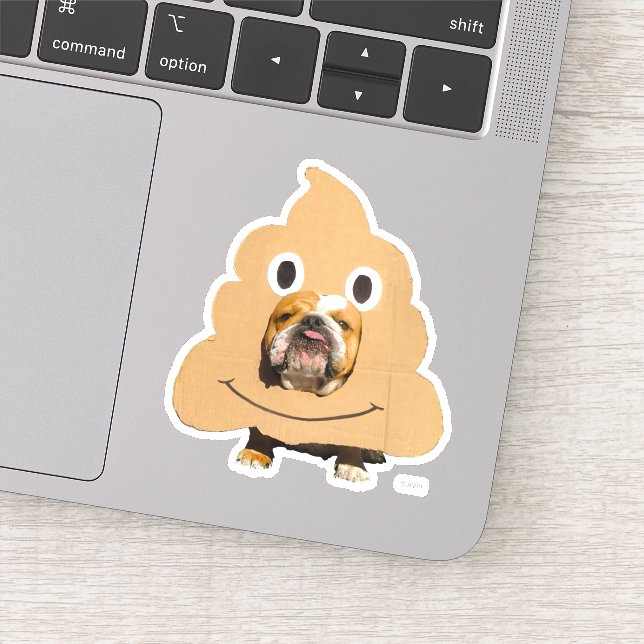 Dog in Poop Emoji Costume (Detail)